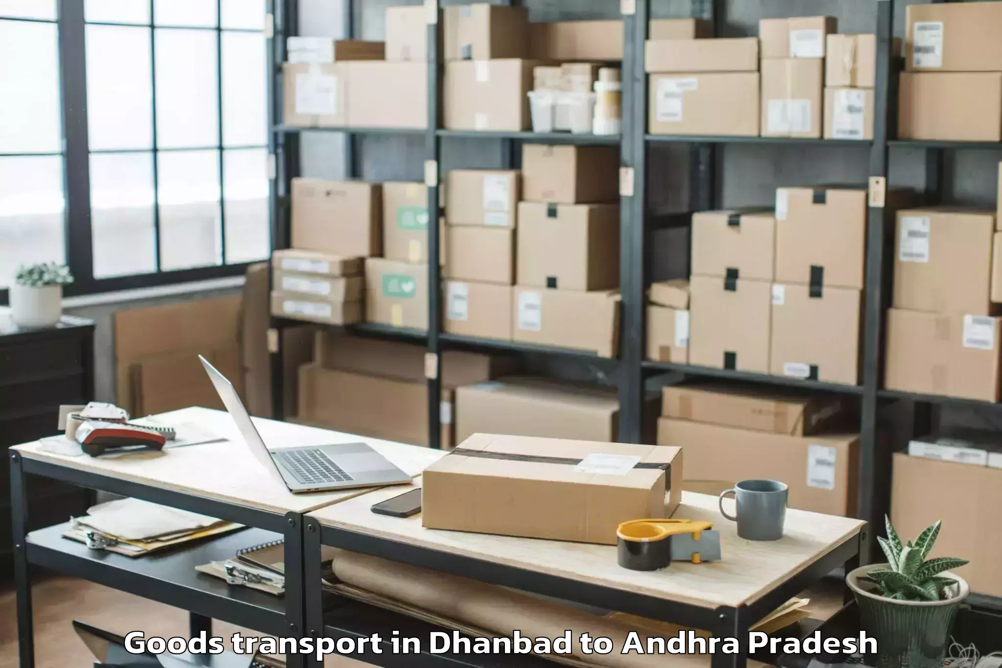 Discover Dhanbad to Kurnool Airport Kjb Goods Transport